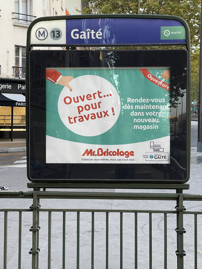 Publicité métro