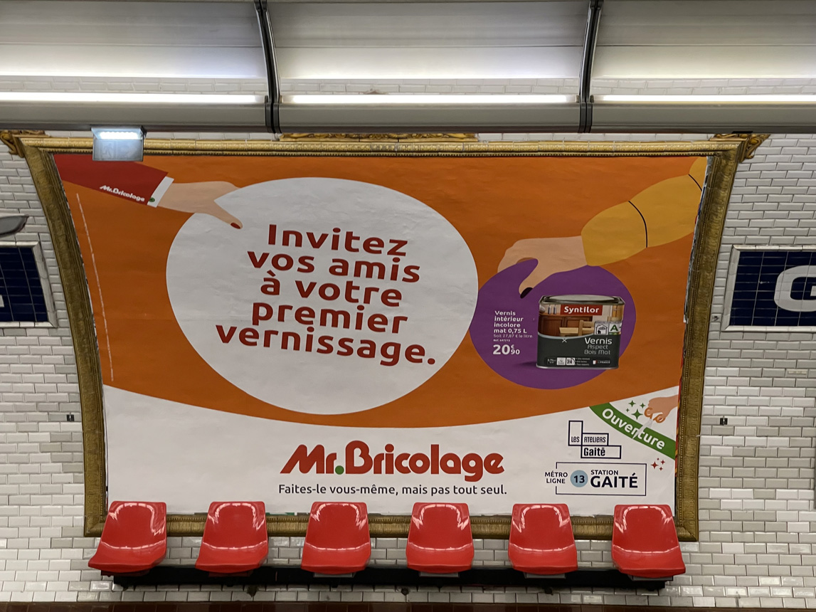 Publicité métro