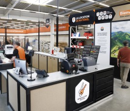 Nouveau concept Weldom : des comptoirs façon quincaillerie