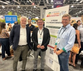 De gauche à droite : Gilles Berhault et Berand Saincy, DG et Président de Stop à exclusion énergétique et Nicolas Cordier, Social Business Intrapreneur de Leroy Merlin