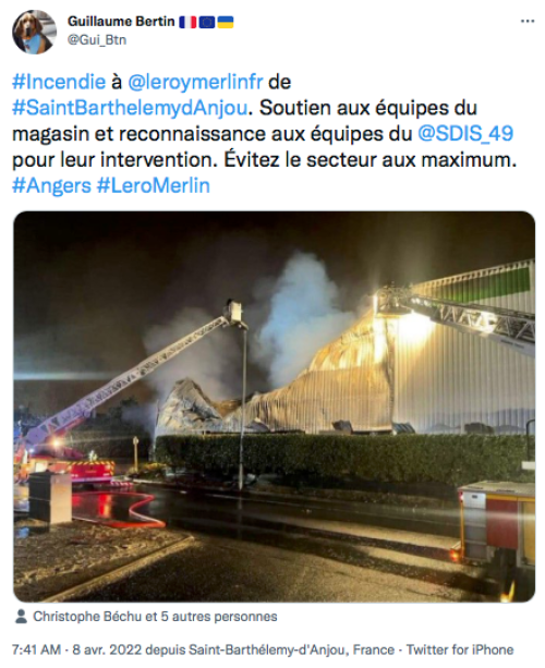 Leroy merlin incendie